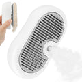Cat steam grooming brush, front view